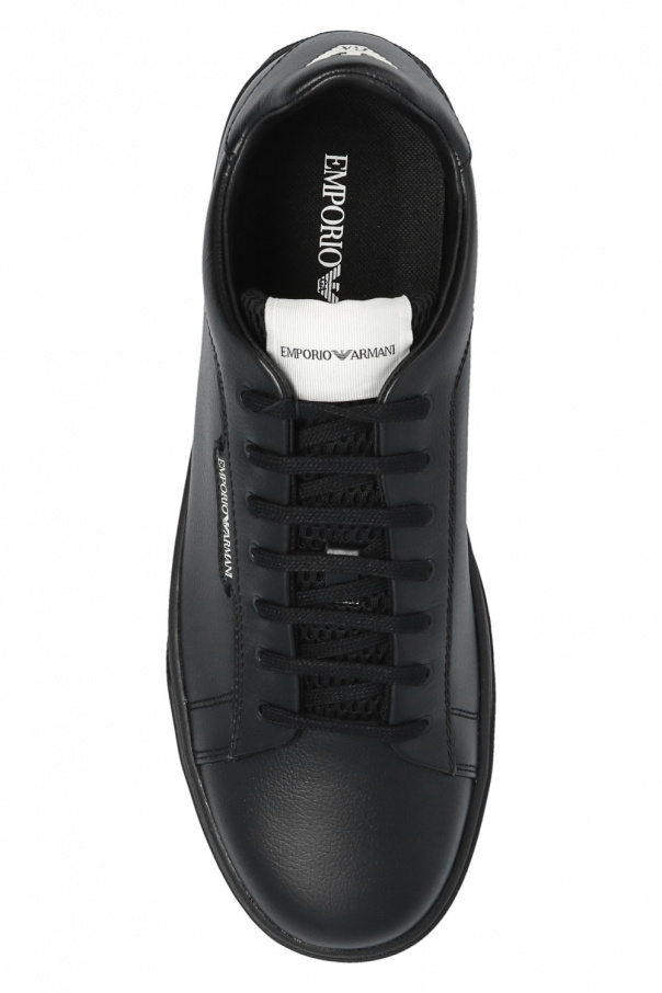 Black Leather sneakers Emporio Armani IetpShops Croatia over